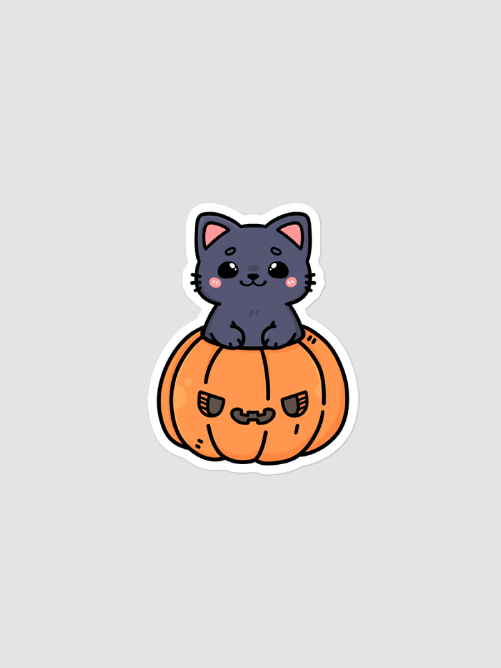 pumpkin cat sticker product image (1)