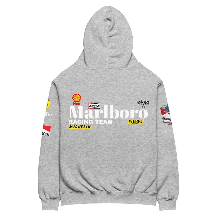 FERRARI MARLBORO Logo Unisex Oversized White Hoodie product image (5)