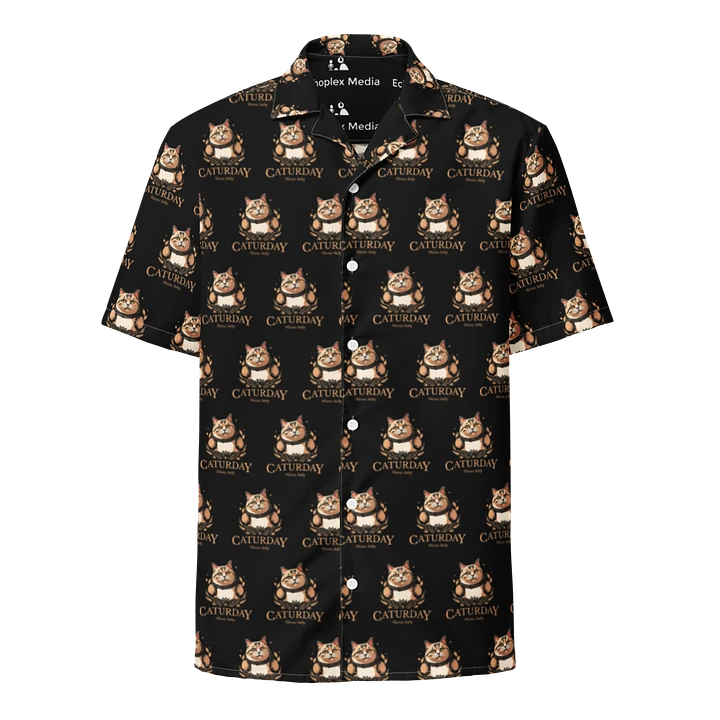 Caturday Hawaiian Style Shirt - Big Orange Kitty - Stable Diffusion product image (1)
