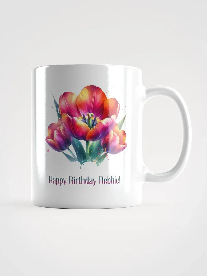 Happy Birthday Debbie White Glossy Mug product image (1)