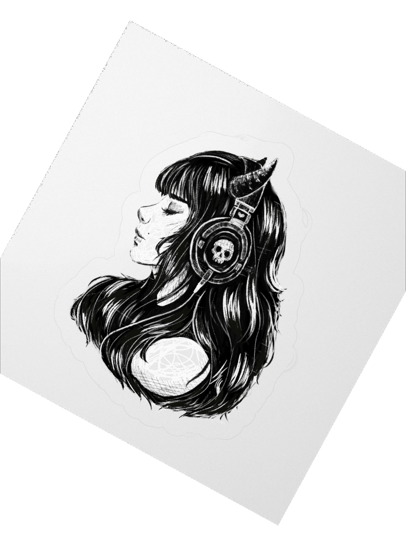 Skull Headphone Sticker product image (4)