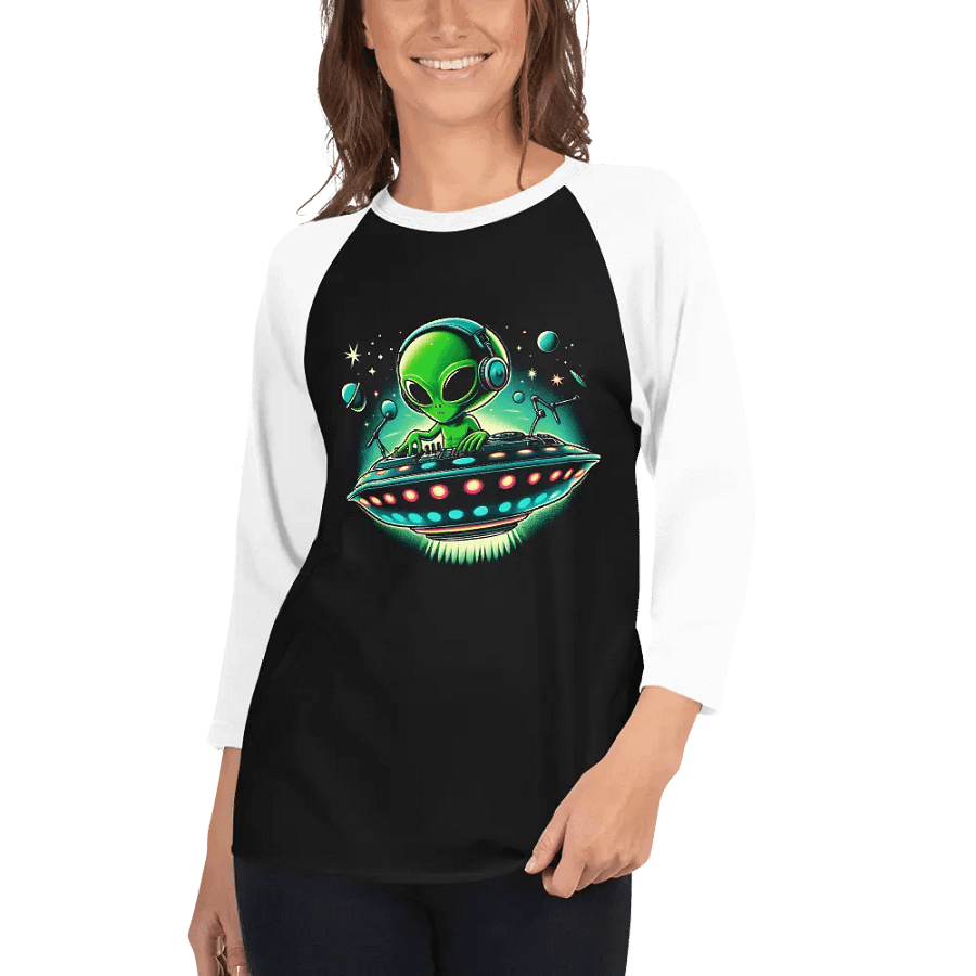 Alien DJ Baseball Style Tee - Dark Torso Colors product image (5)
