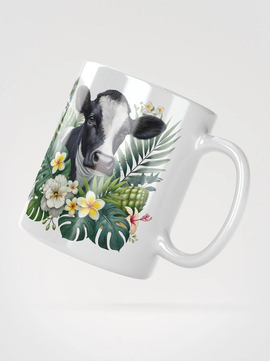 Tropical Cow White Glossy Mug product image (3)