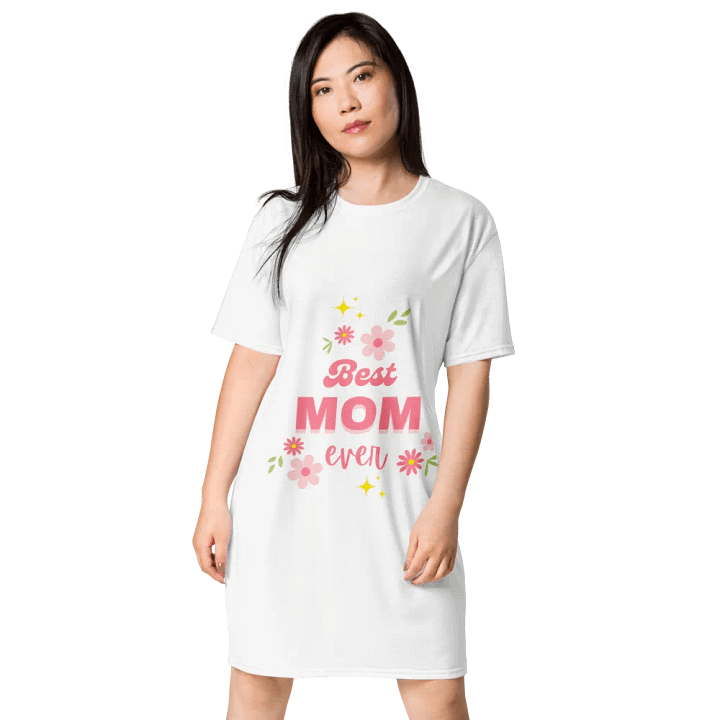 Best Mom Ever Floral T-Shirt Dress product image (1)
