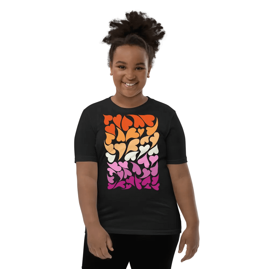 Nestled PRIDE Lesbian T-shirt (Youth) product image (13)