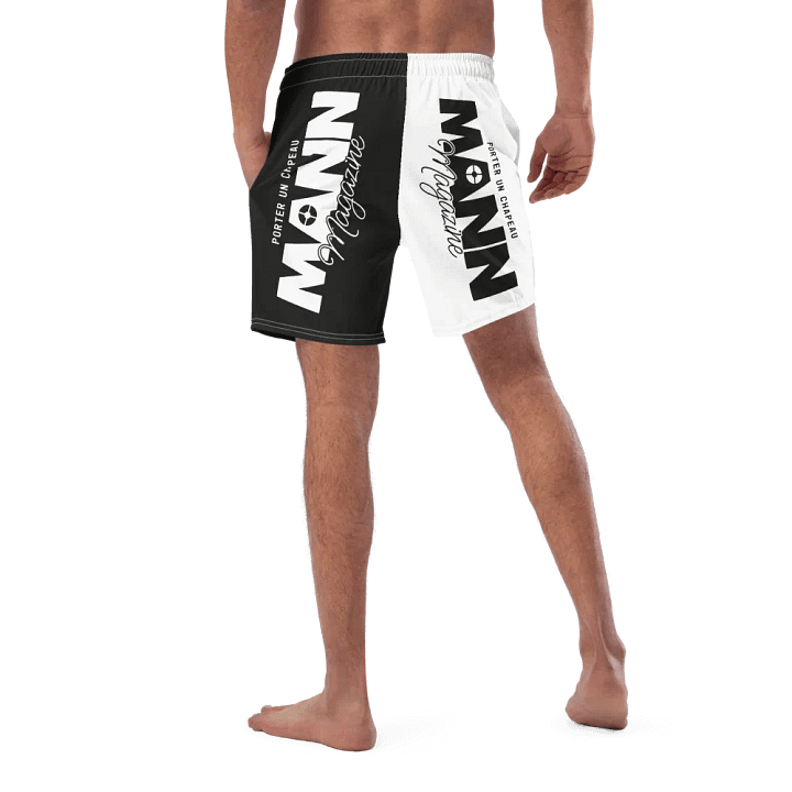 MANN Magazine Monochrome Unisex Swim Trunks product image (1)
