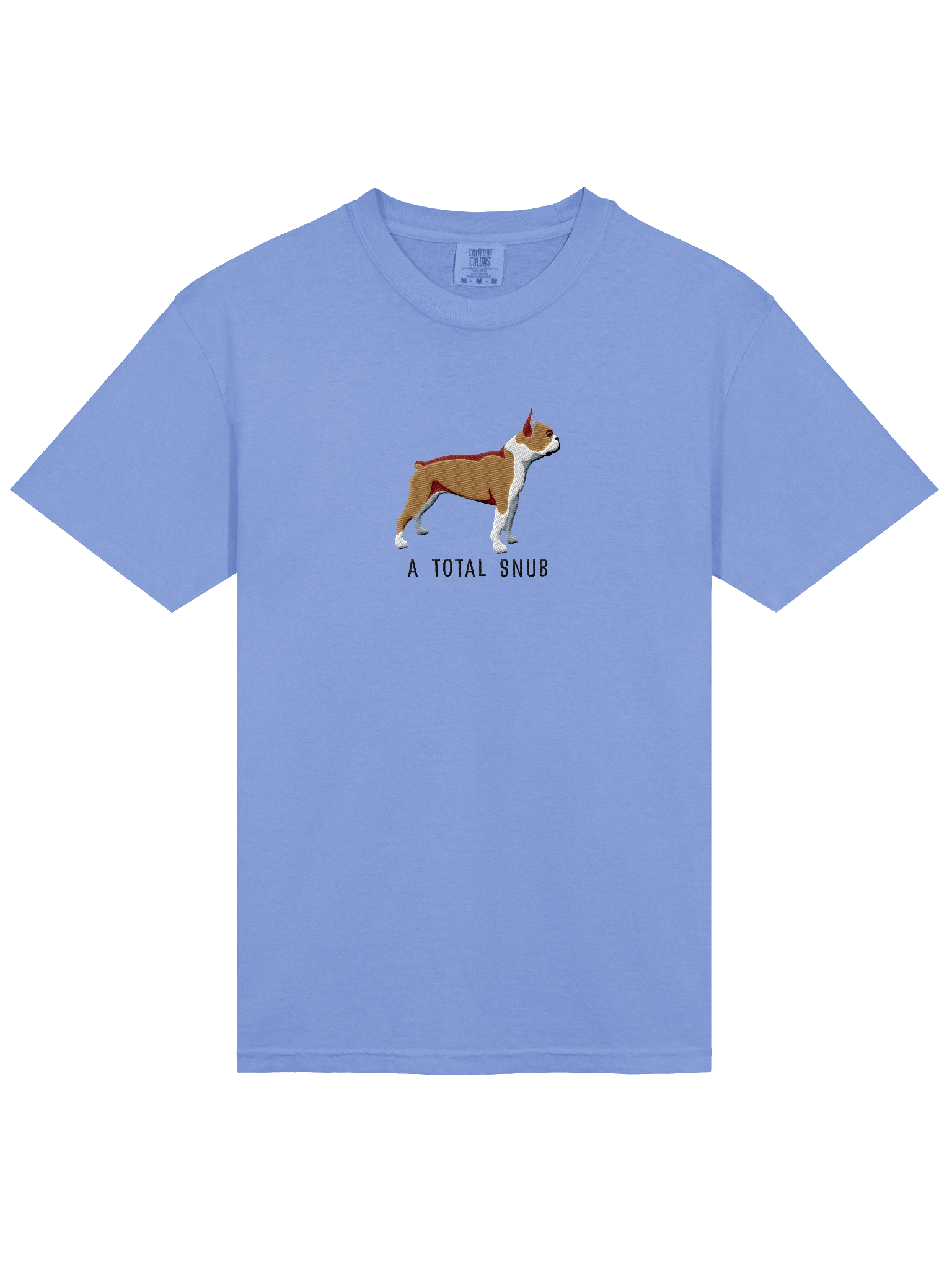 A Total Snub T-Shirt(Embroidered) of a Boston Terrier(Brown & White) product image (14)