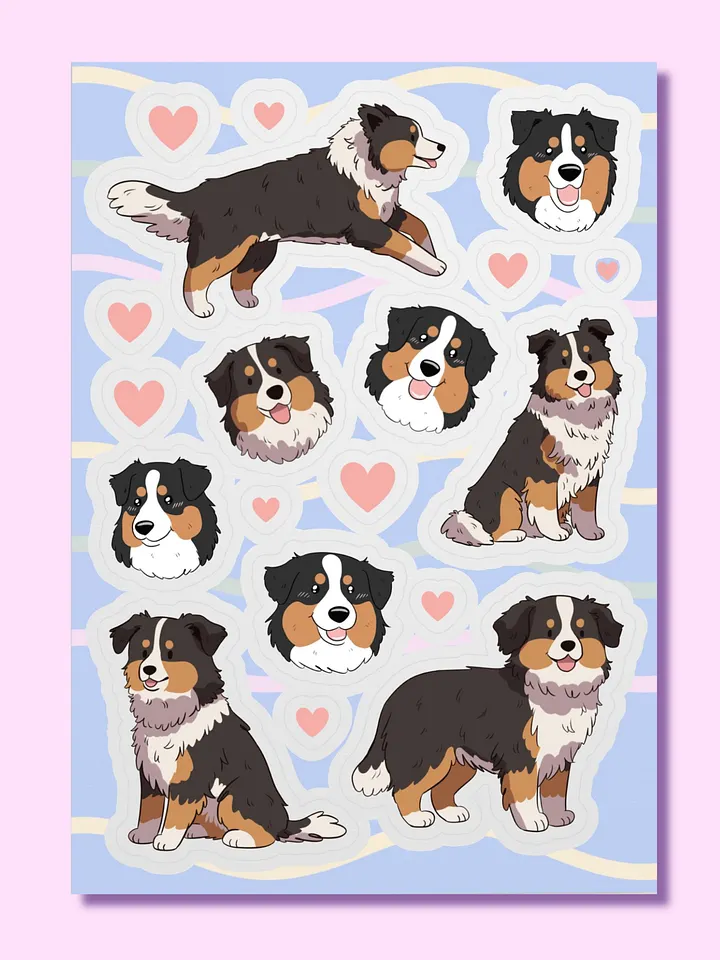 Australian Shepherd Kiss-Cut Sticker Sheet product image (1)