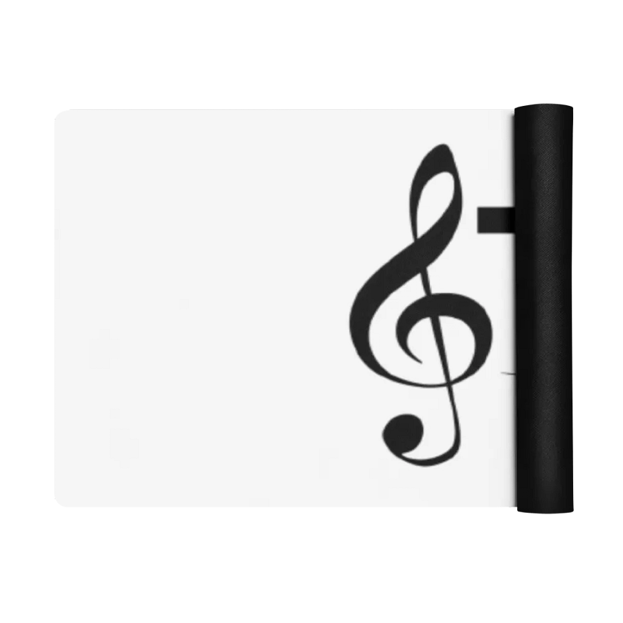 TDS Music White Rubber Yoga Mat with Unique Design - 24x68 inches product image (5)