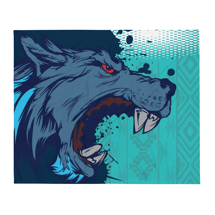 Fierce Wolf Throw Blanket product image (1)