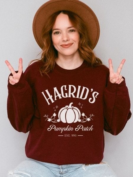 Hagrid Pumpkin Patch Minimalist Cozy Sweatshirt for Halloween product image (23)