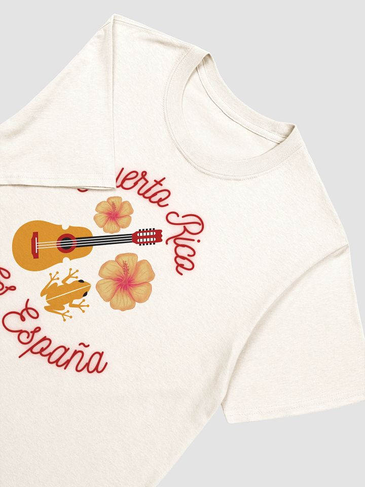 Camiseta manga corta - Puerto Rico es España (flor, guitarra, coquí) product image (2)