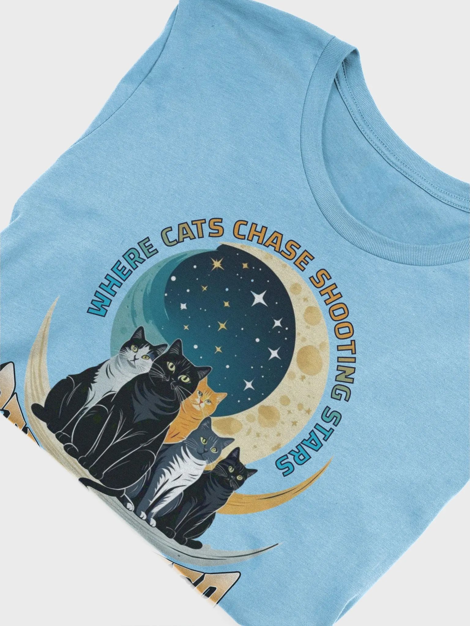 Where Cats Chase Shooting Stars Stargazer Soft Tee product image (3)