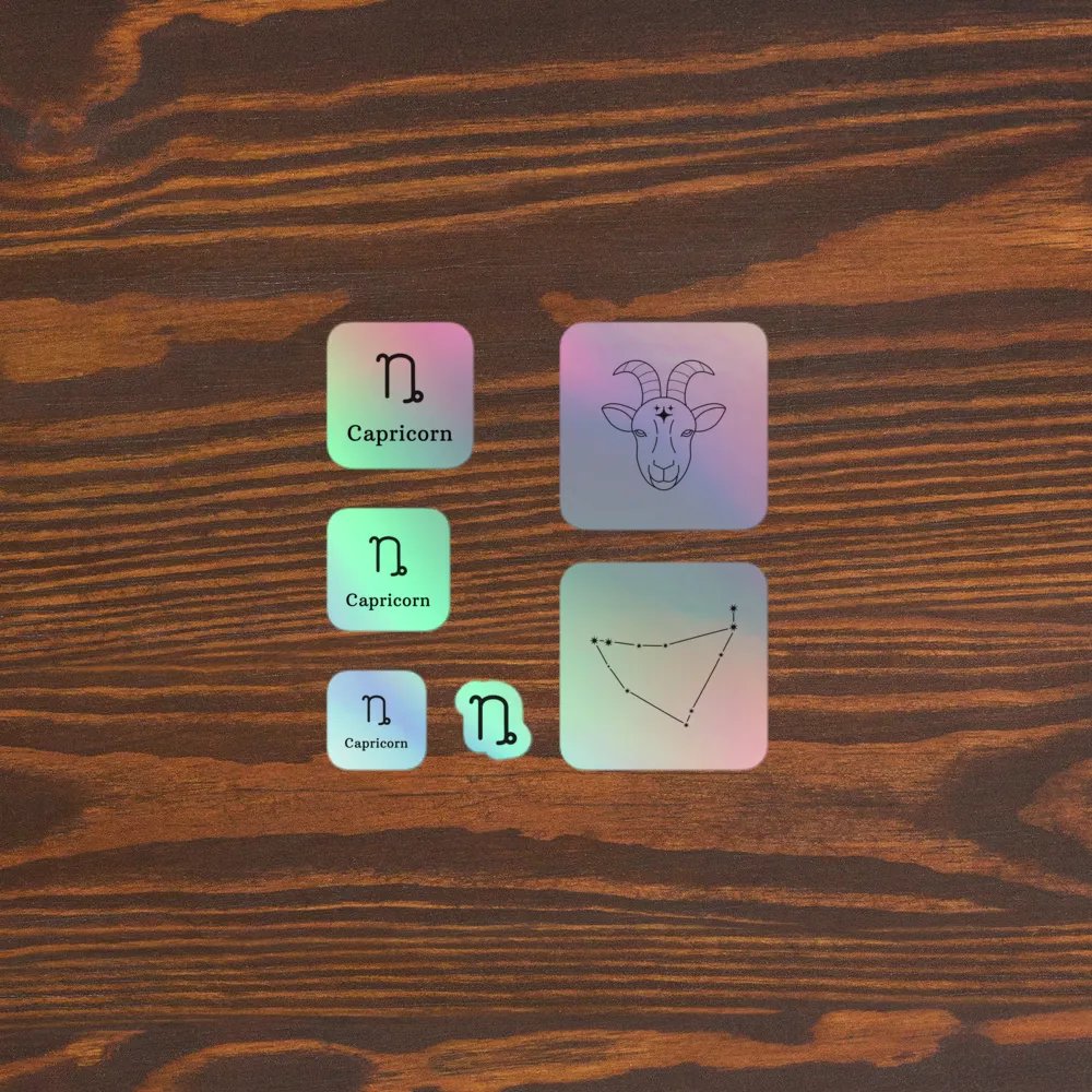 Zodiac Capricorn - Holographic Sticker Set product image (4)