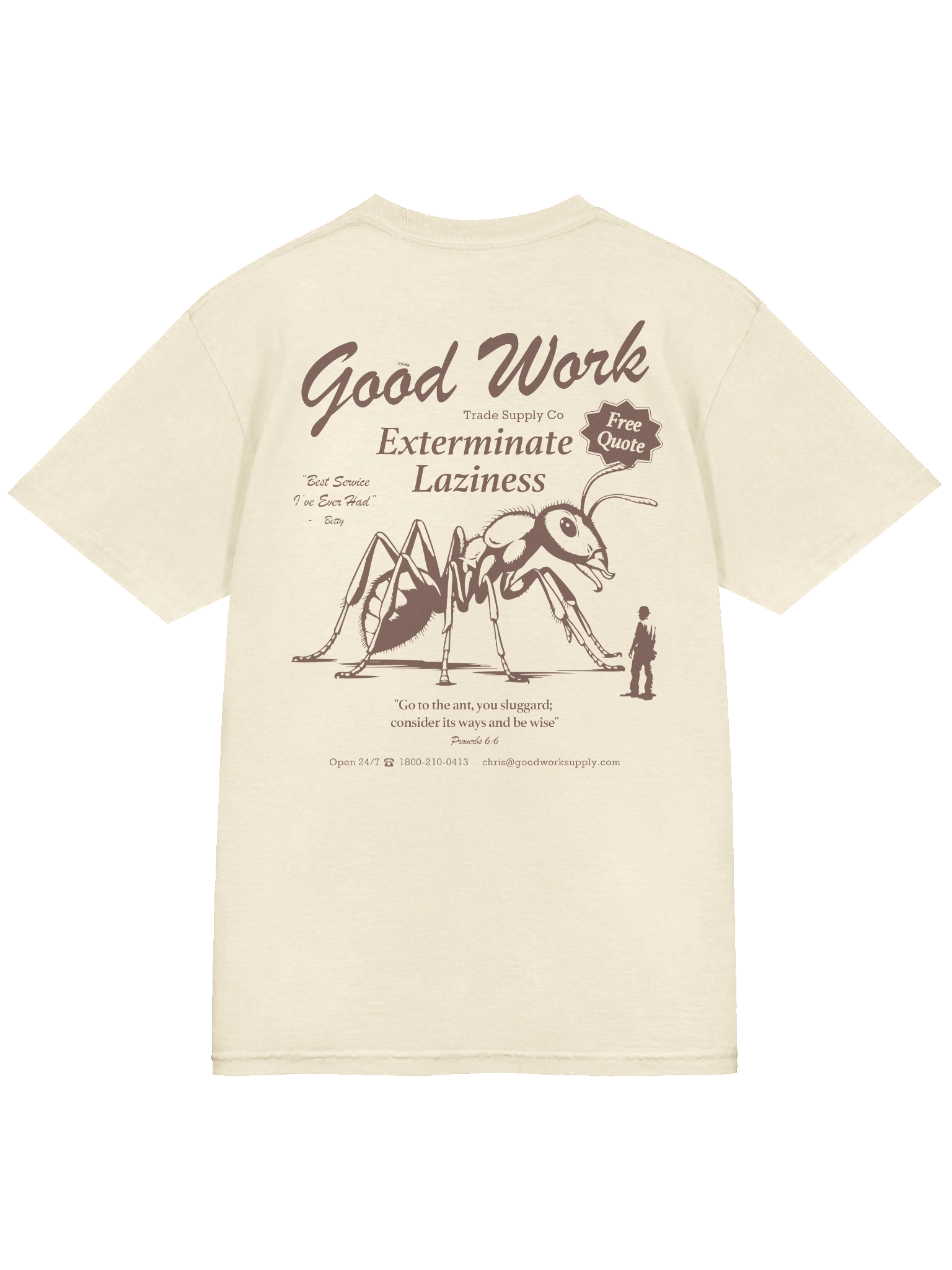 Exterminator Ant Tee (Cream) product image (5)