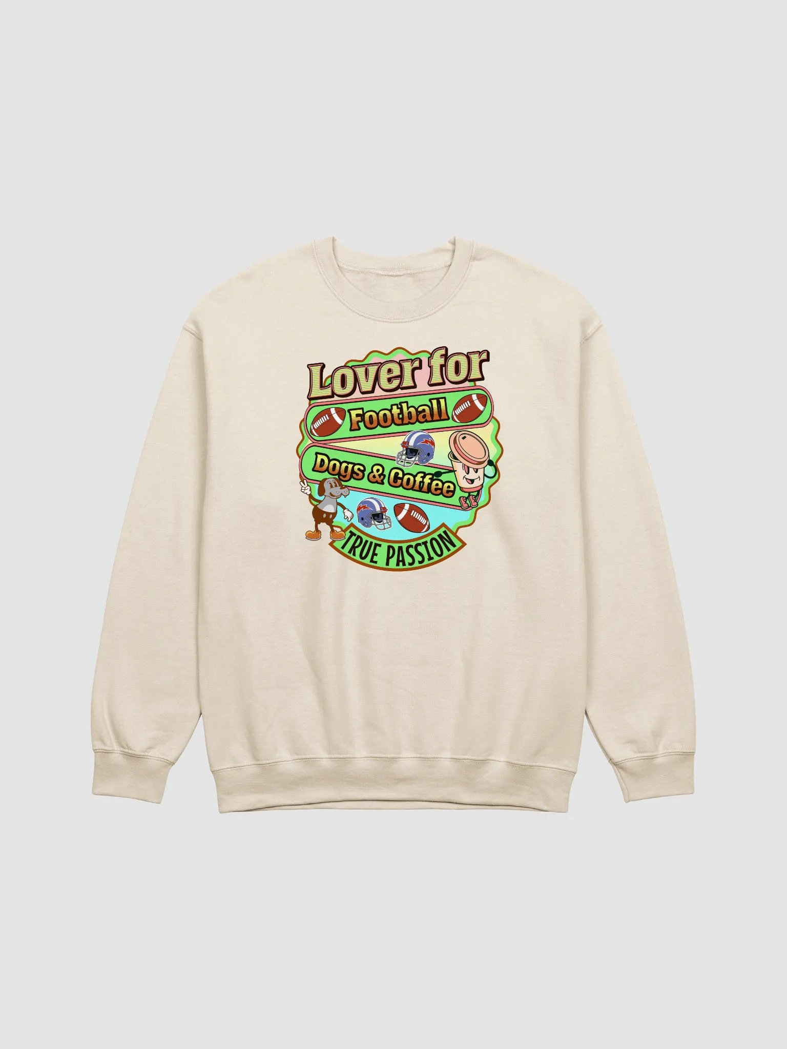 Lover For Dogs Coffee Football Sweatshirt product image (15)