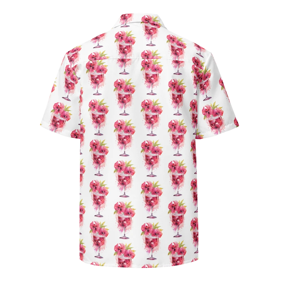 Hawaiin Style Shirt, Button Up, Unisex, Tropical Wine product image (2)