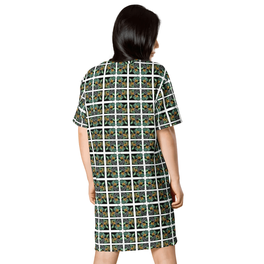 Plants and Tropical Seamless T-Shirt Dress | Woman's Hawaiian Style Casual Dress product image (5)
