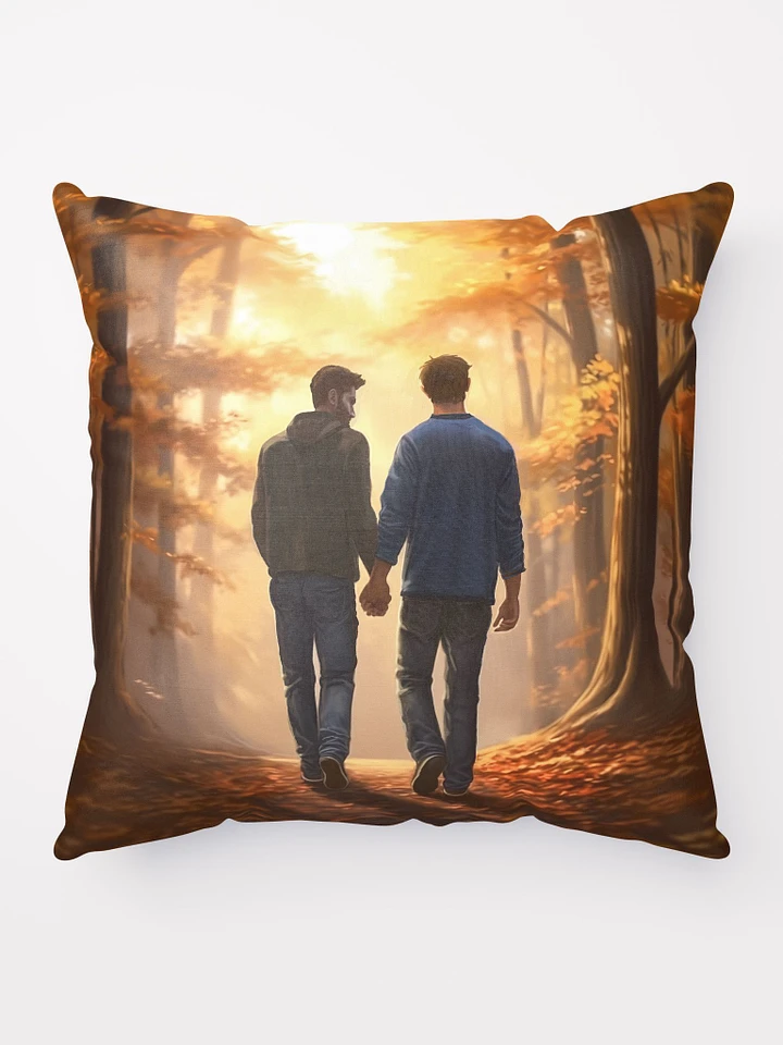 Fall Romance - Gay Couple Throw Pillow product image (1)