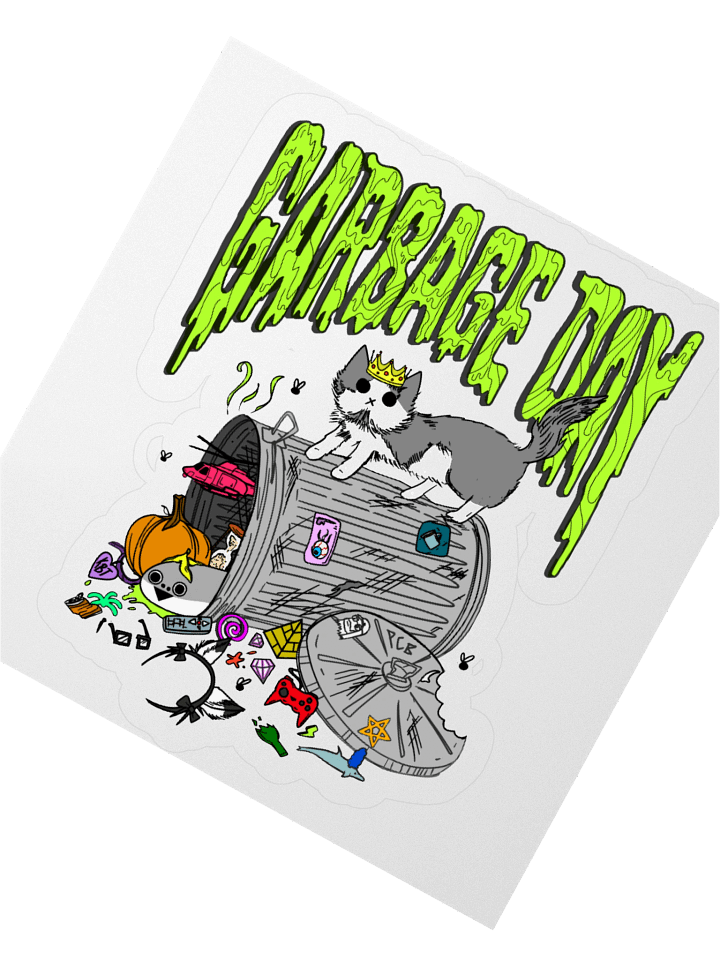 garbage day kisscut sticker product image (4)