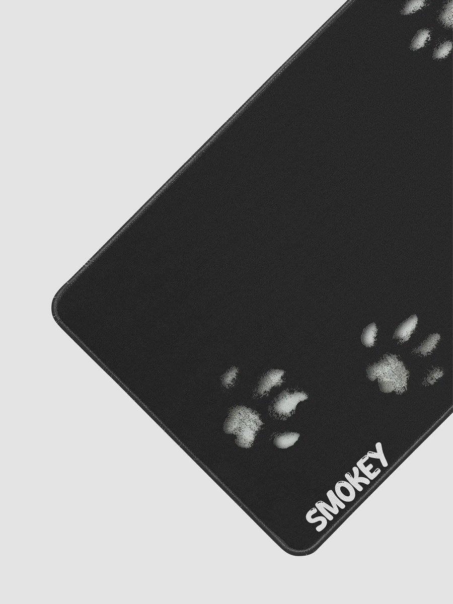 Smokey & Zoey Paw Print Desk Mat (Inverted Black) product image (3)