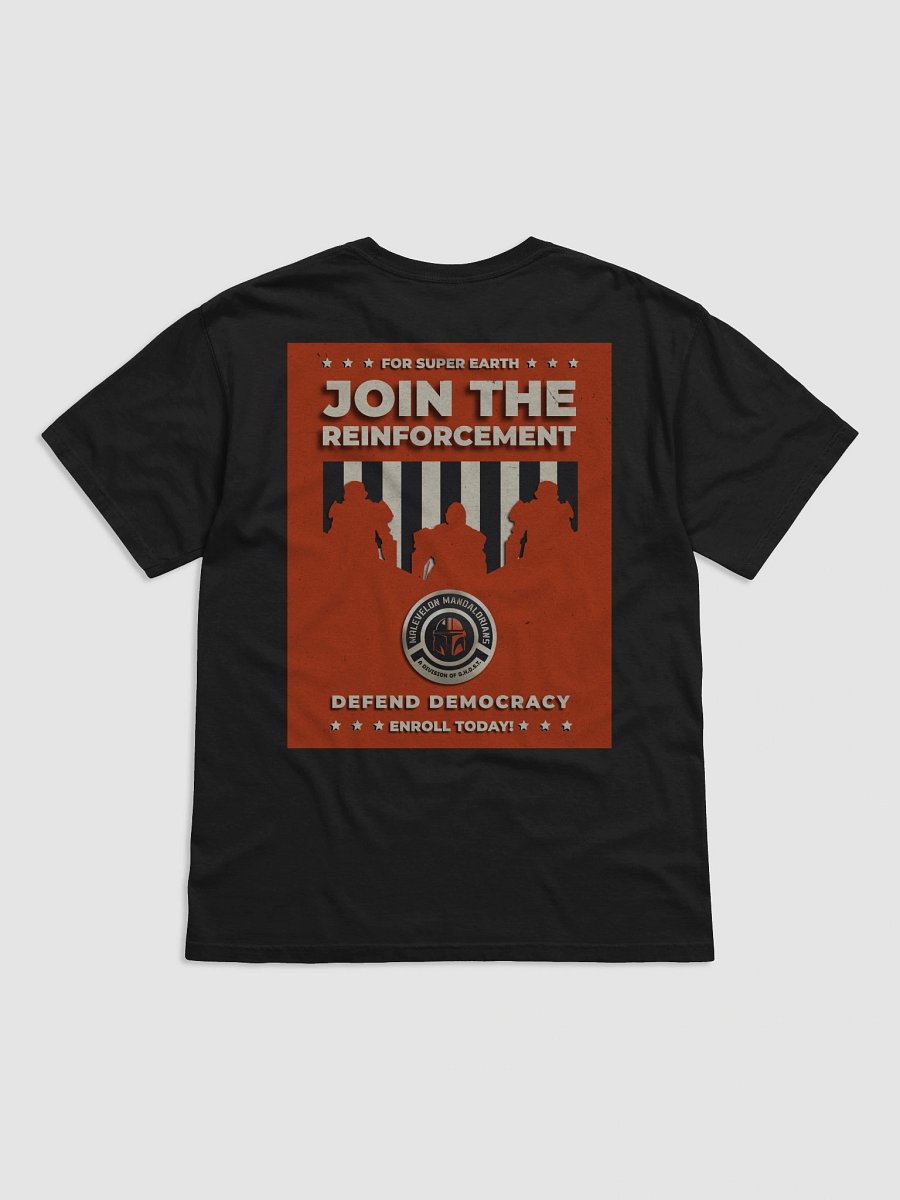 Malevelon Mandalorians Recruitment Poster T-Shirt product image (3)