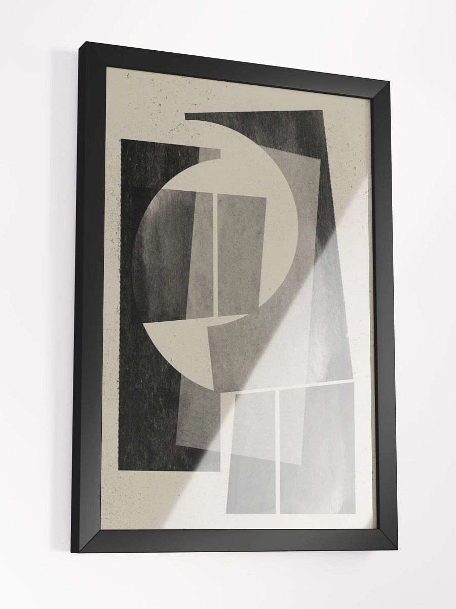 Monochrome Geometric Layers Poster | Minimalist Black-and-White Wall Art | Modern Abstract Design for Stylish Interiors product image (4)