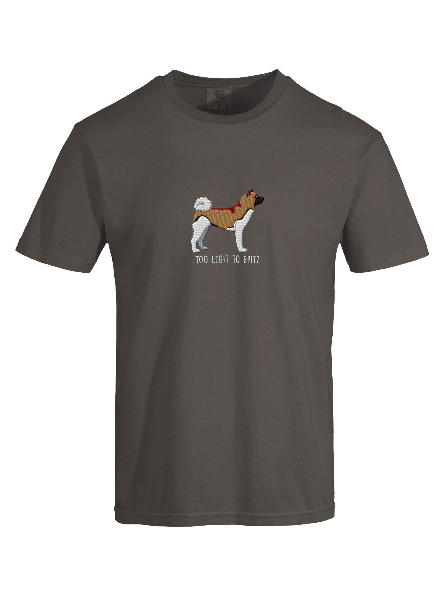Too Legit to Spitz T-Shirt(Embroidered) of an American Akita(Brown) product image (40)