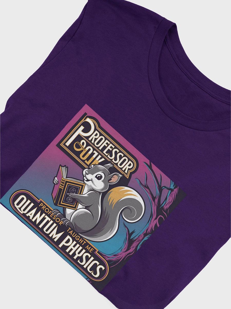 Super Soft and Flattering Tee: Professor Pooky Taught Me Quantum Physics, Purple with book and tree product image (5)