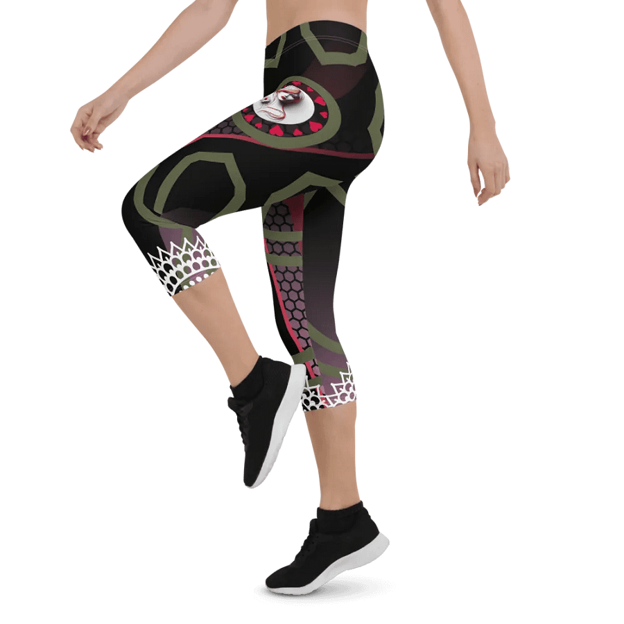Sublicolor 301C All-Over Print Capri Leggings – Style Meets Comfort! 🎨👖 product image (3)