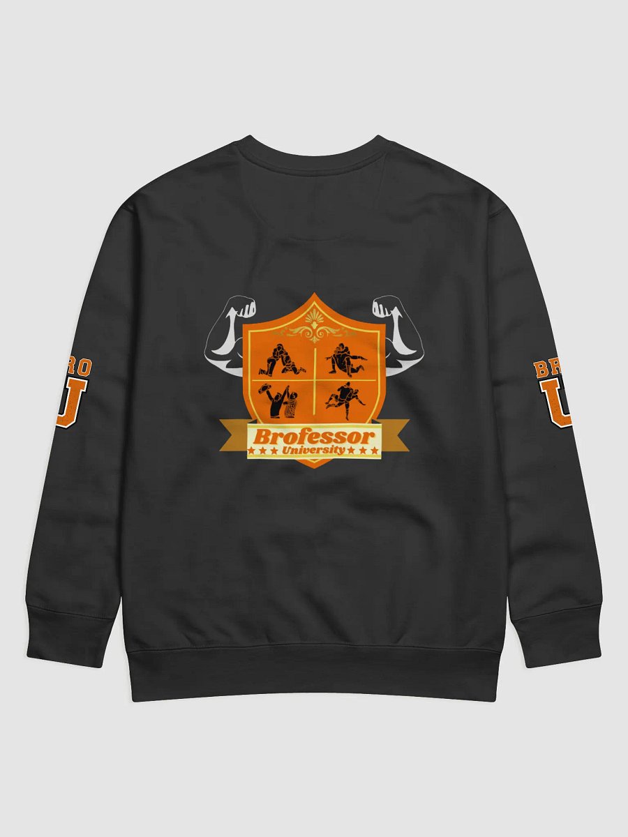 Bold 'BRO-U' Textured Sweatshirt product image (2)