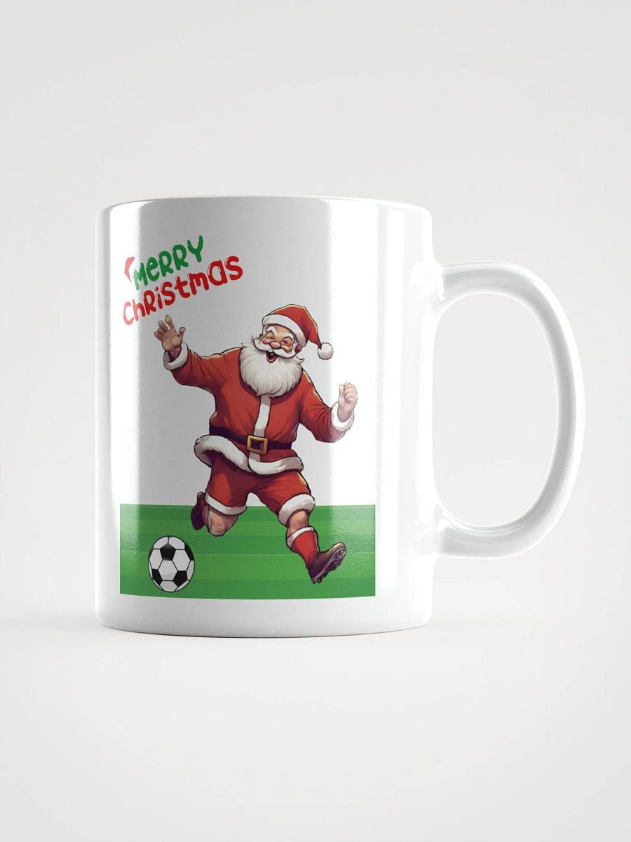 FootBalling (Soccer) Santa Christmas White Mug product image (3)
