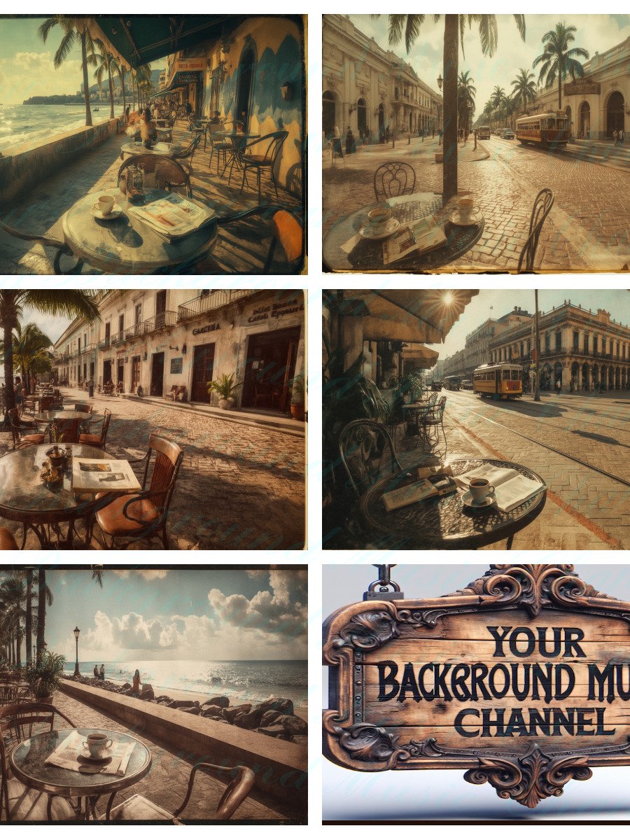 Lo-Fi Bossa Nova Jazz Café (Episodes 1–5) • 5 Vintage Rio Images • 3 Sizes Each • Pro Photo Bundle (15 Files) product image (1)