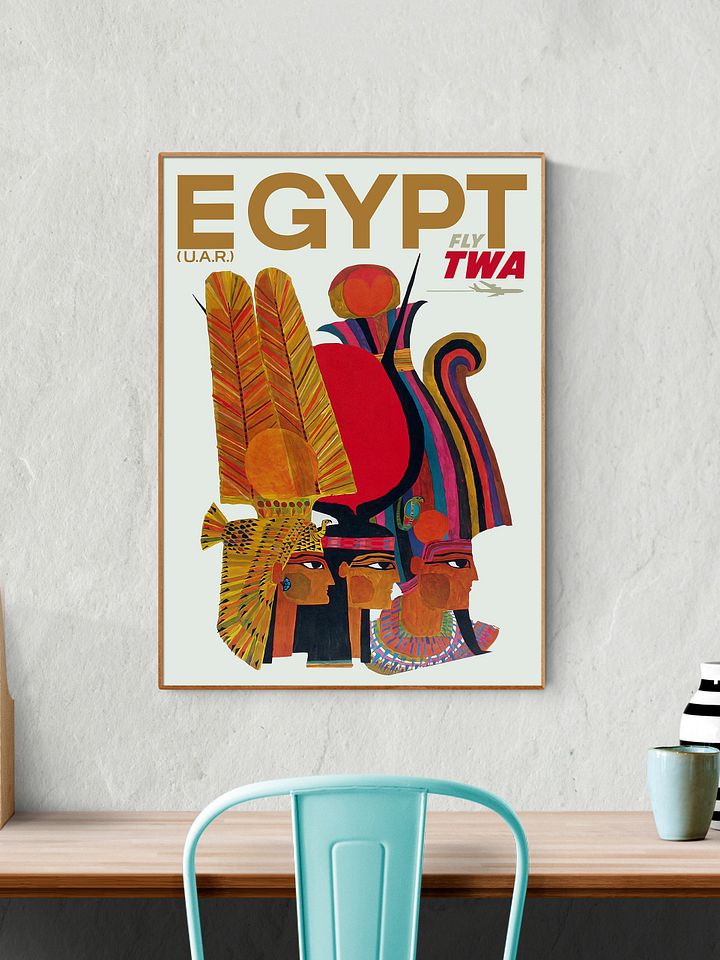 Egypt, TWA 1960 — retro vintage travel poster, retro travel art, retro travel wall art product image (2)
