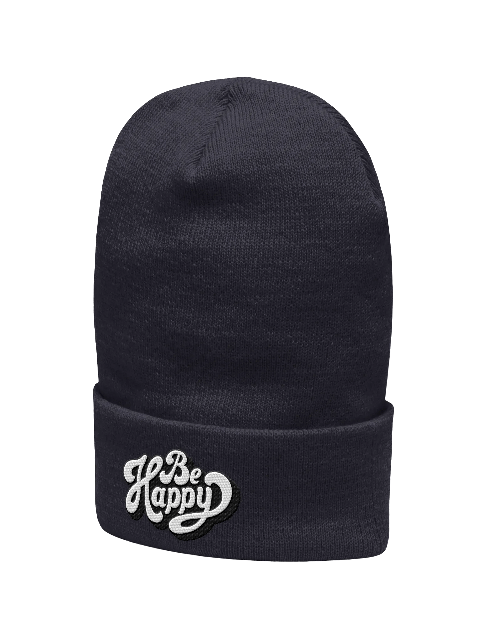 "Be Happy" Cuffed Beanie product image (5)