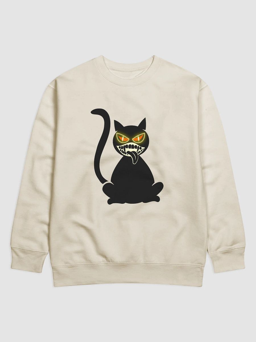 Smiley Cat with Slimey Teeth Sweatshirt – Creepy Cute Streetwear product image (6)