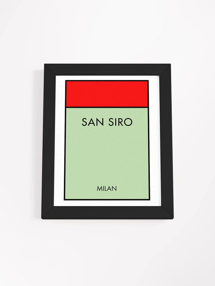 San Siro Stadium AC Milan Monopoly Title Art Framed Print product image (2)