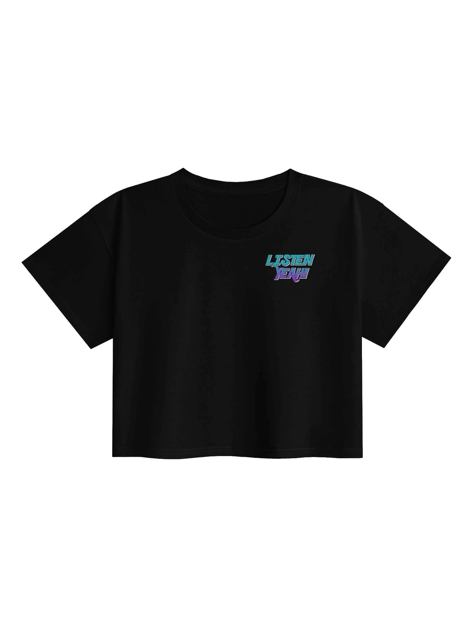 “Listen Yeah” Retro Crop Tee product image (1)