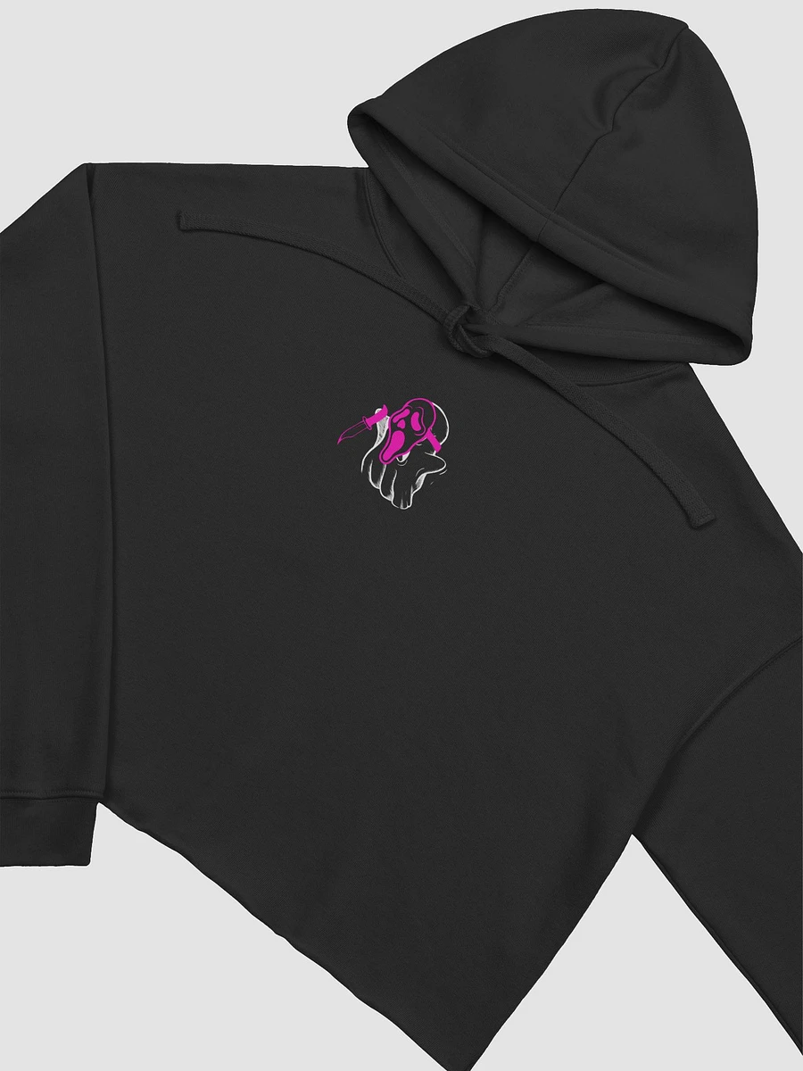 Pink Scream Gh0stie Crop Hoodie- Black product image (3)