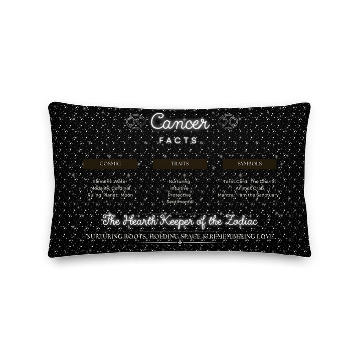 Cancer Zodiac 2025, Attributes Table, Pillow product image (2)