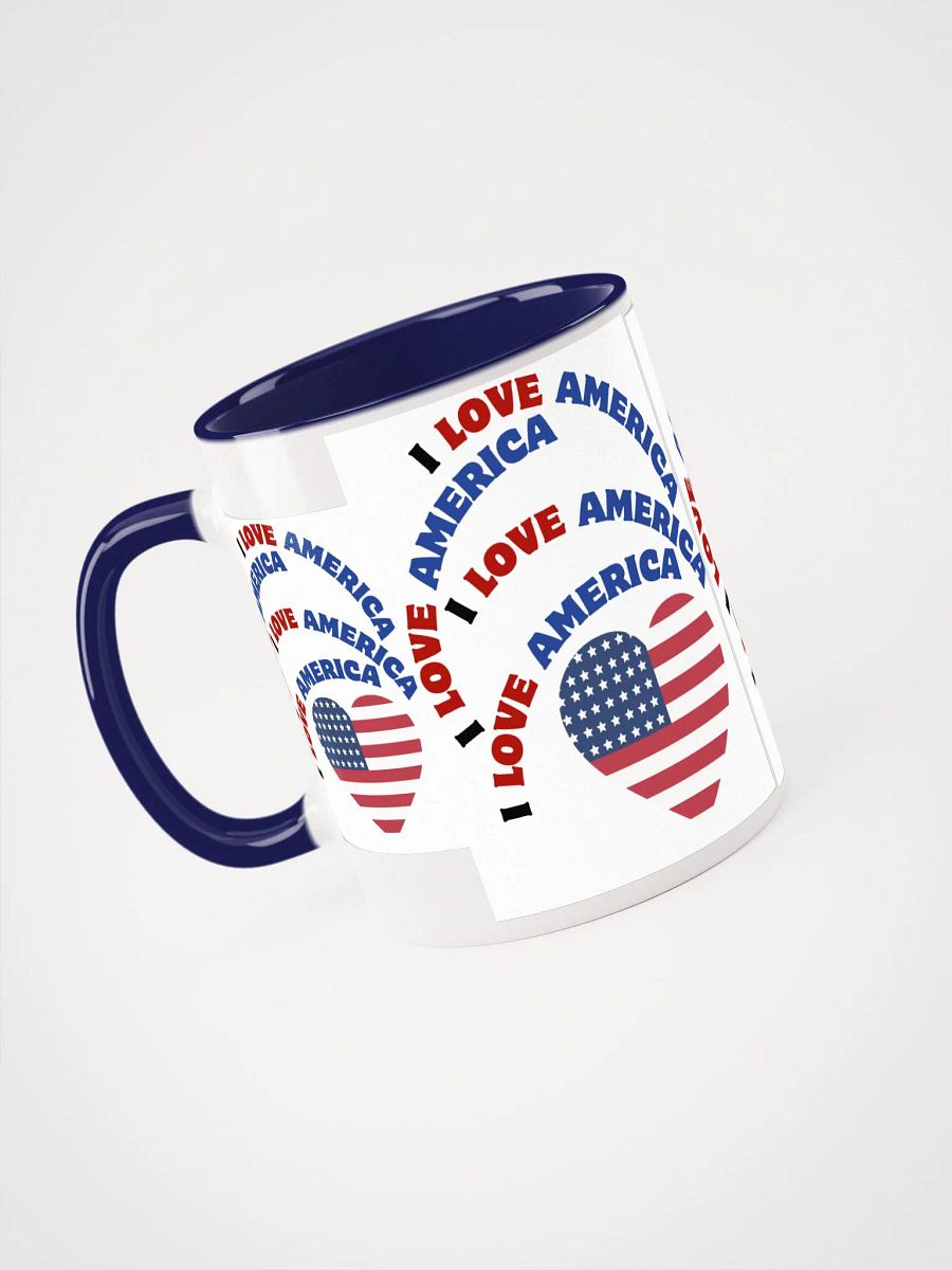 Ceramic Mug with Color Inside, I LOVE AMERICA. product image (3)