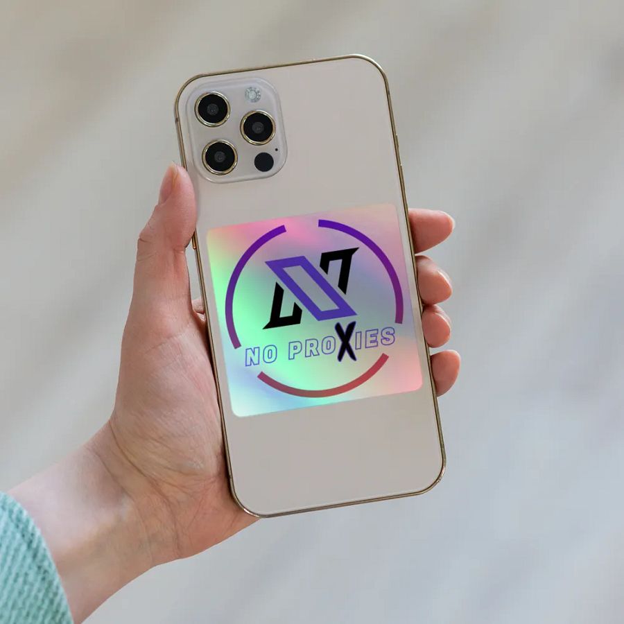No Proxies Holographic Sticker product image (6)