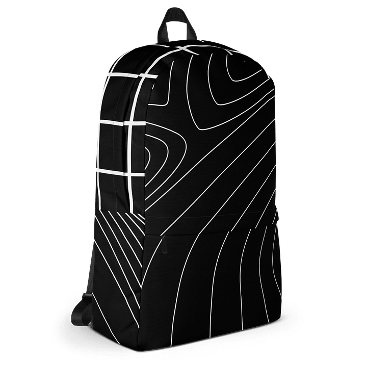 Lines and Curves Black Backpack product image (2)