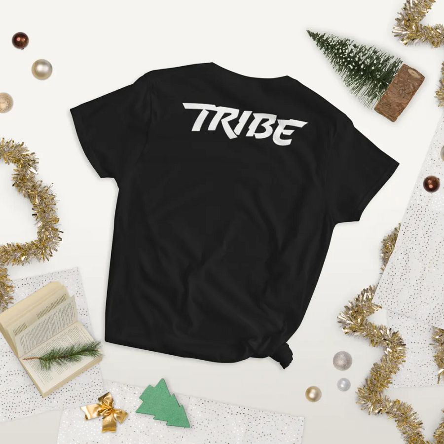 Women's Paint Splat Headphones Front | Tribe Back Print Gildan Middleweight T-Shirt product image (10)