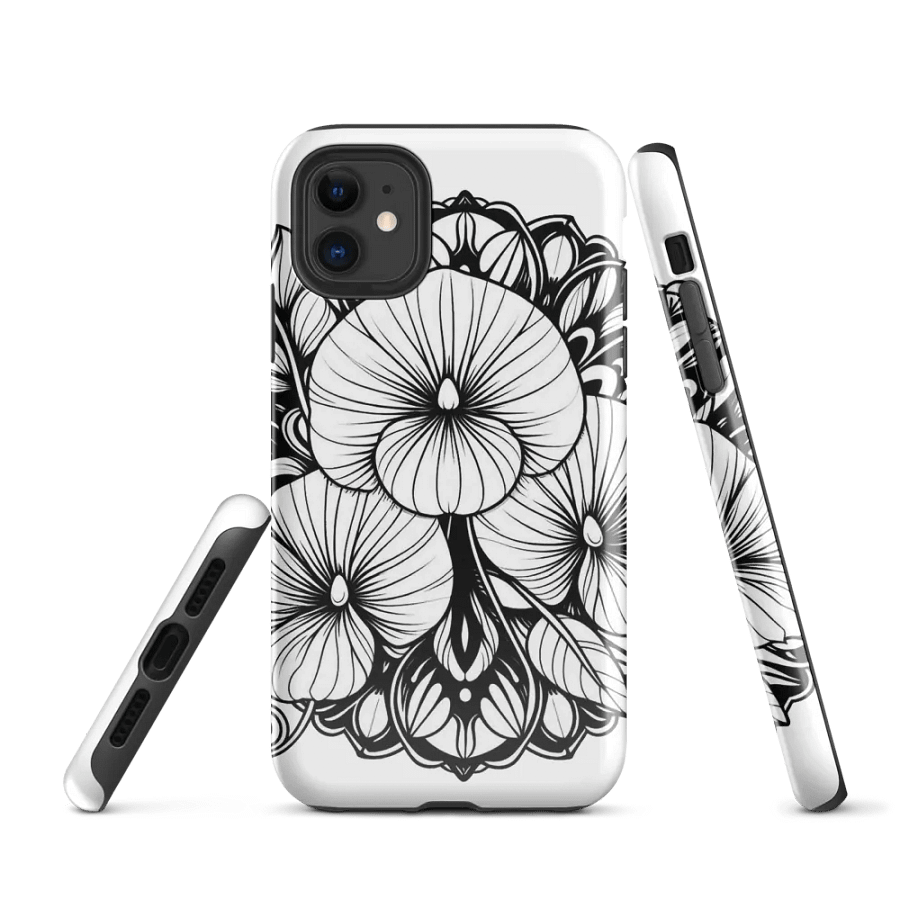 Floral Blooms iPhone® Tough Case | AI Design flower mandala product image (1)