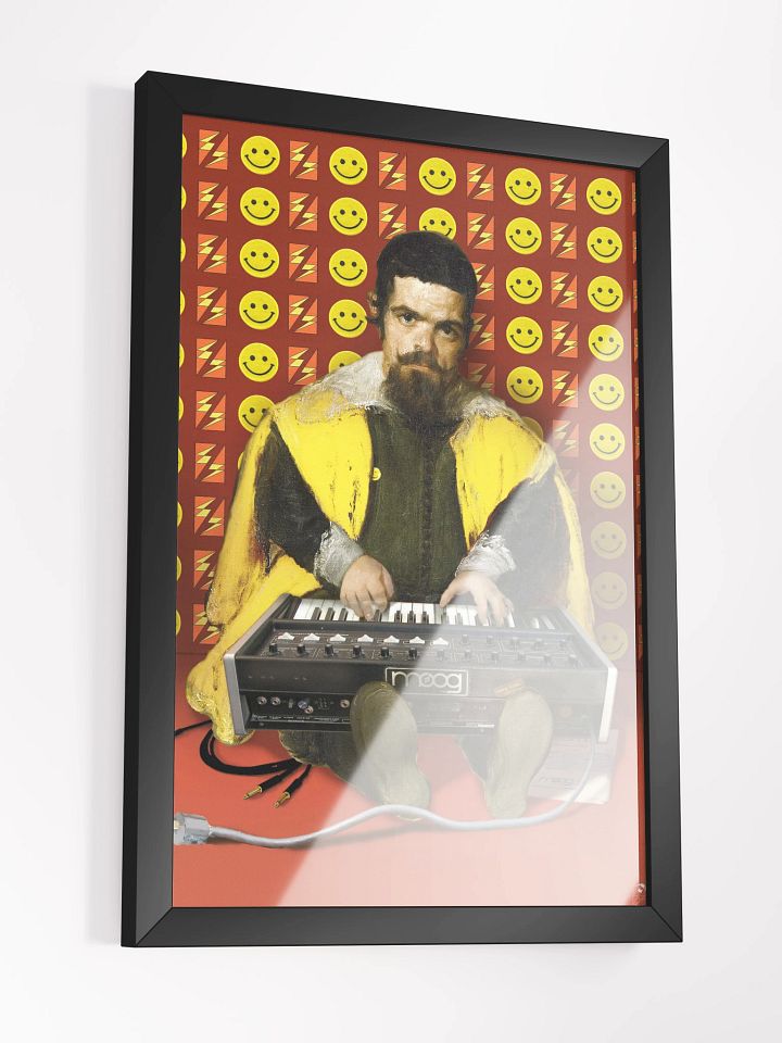 El Micromoog del Primo, Micromoog tribute by Frank Fonik, Techno EDM Framed High Quality Matte Poster product image (1)