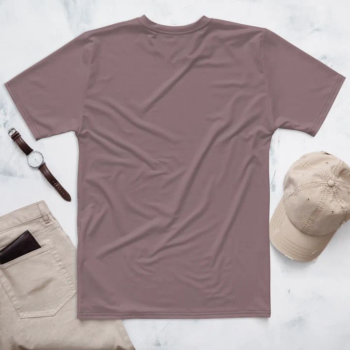 Plain Cool Purplish Brown Soft Summer Men's Crewneck Polyester Heavyweight Premium T-Shirt by Treasure Pie product image (2)