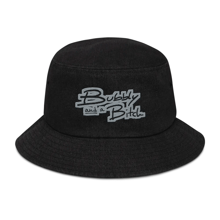 Bubbly and a B*tch (smoke) denim bucket hat product image (1)
