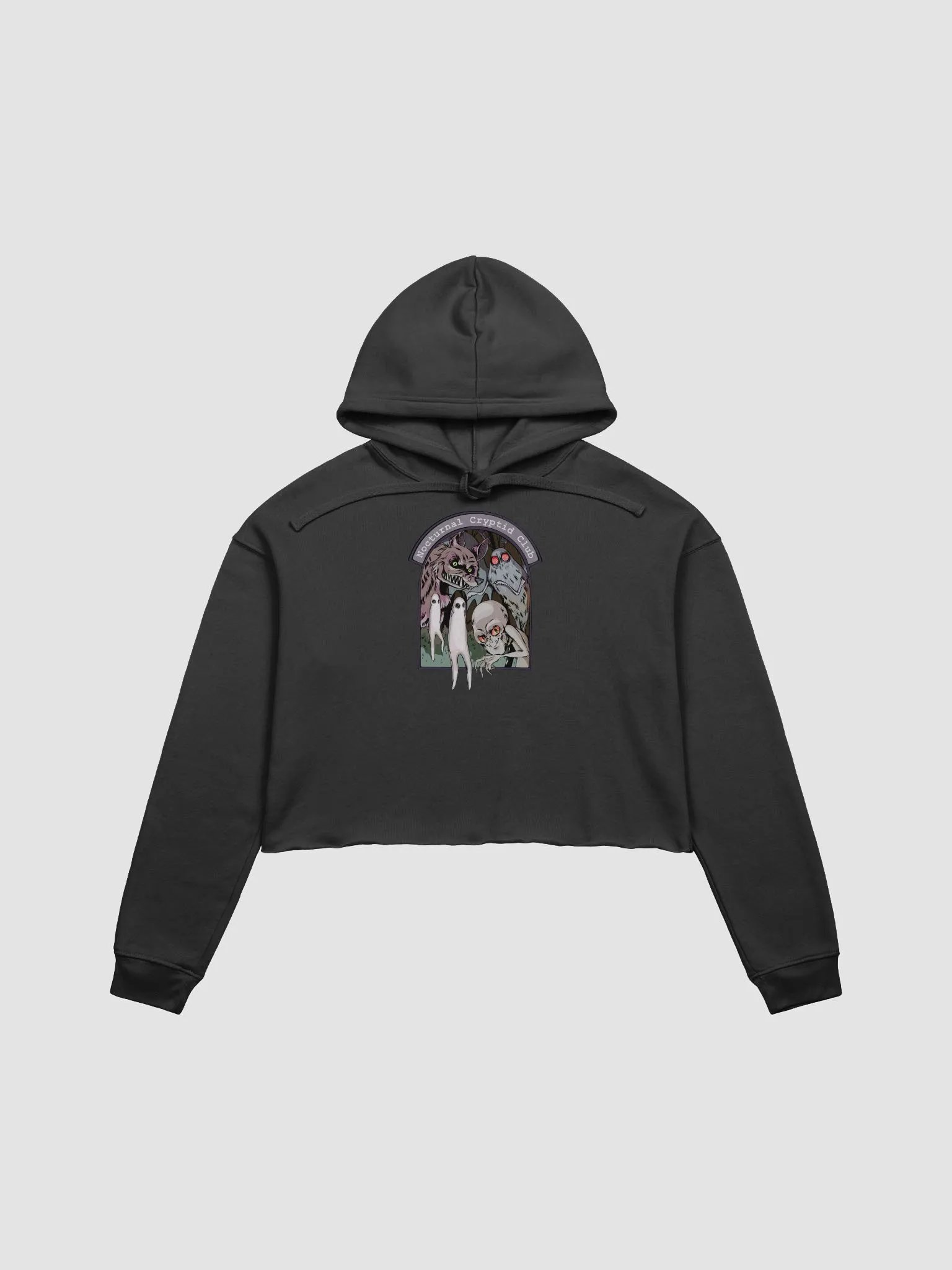 Nocturnal Cryptids Club Crop Hoodie product image (1)