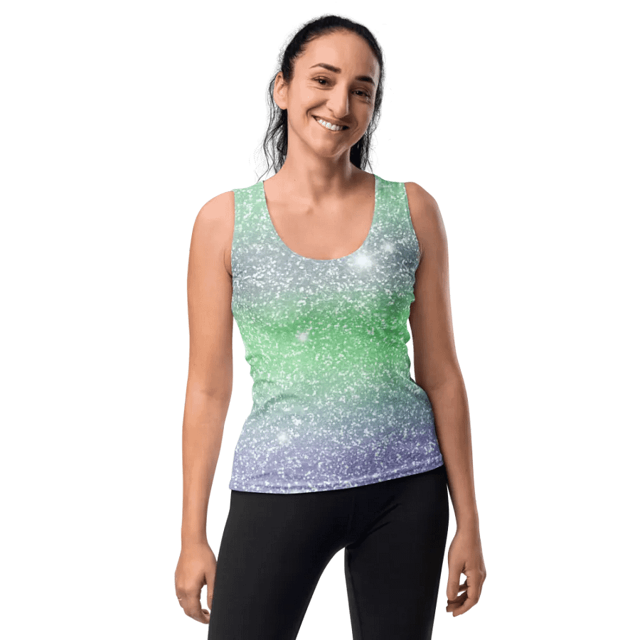 Glitter Unicorn Texture Design Tank Top (3) product image (10)